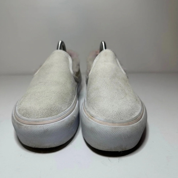 Vans classic faux fur slip on platform shoes loght pink white womens size 6 - Picture 8 of 9